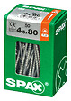 SPAXFRANCE - Vis universelle SPAX - Tête fraisée TX - 50 pièces - Diam.4,5xH.80mm - vignette