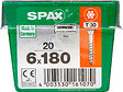 SPAXFRANCE - Vis universelle Wirox - Tête fraisée TX - 20 pièces - Diam.6xH.180mm - vignette