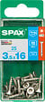 SPAXFRANCE - Vis à bois en inox - Tête fraisée - 25 pièces - Diam.3,5xH.16mm - vignette