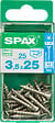 SPAXFRANCE - Vis à bois en inox A2 - 25 pièces - Diam.3,5xH.25mm - vignette
