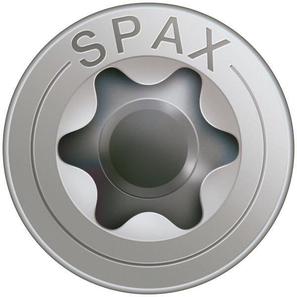 SPAXFRANCE - Vis à bois en inox A2 - 25 pièces - Diam.4xH.40mm - large