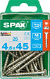 SPAXFRANCE - Vis à bois en inox - 25 pièces - Diam.4,5xH.45mm - vignette