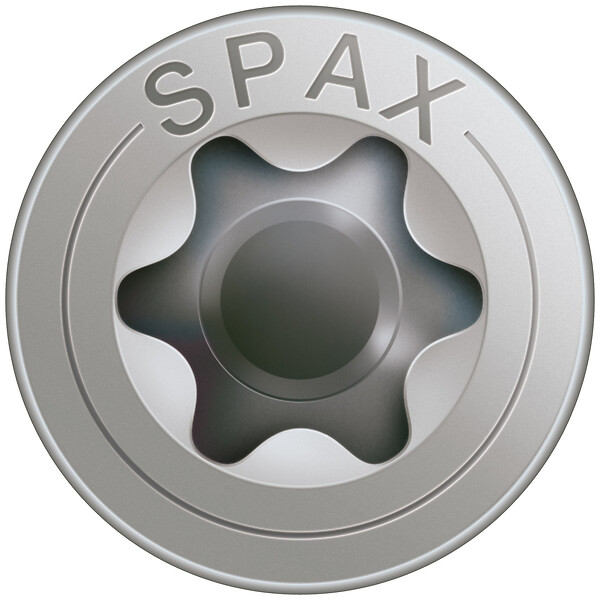 SPAXFRANCE - Vis à bois en inox - 25 pièces - Diam.4,5xH.45mm - large