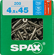 SPAXFRANCE - Vis universelle en inox - 200 pièces - Diam.4,5xH.45mm - vignette