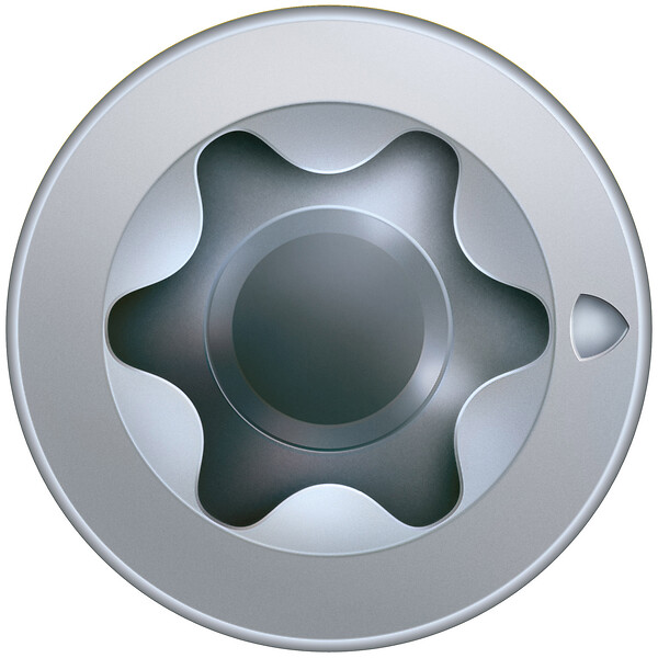 SPAXFRANCE - Vis MDF SPAX - M - Argent - 125 pièces - Diam.4xH.40mm - large