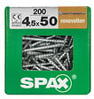 SPAXFRANCE - Vis plancher RENOVATION - 200 pièces - Diam.4,5xH.50mm - vignette