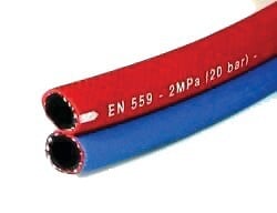 GCE CHARLEDAVE - Tuyau de gaz en caoutchouc simple diamètre 10x16mm pour oxygène, longueur 40m, 20 bars - WELDLINE - W000010069 - large