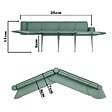 TIMBELA - Bordure De Jardin Décorative En Plastique Vert- 10 M De Long X 6 Cm De Haut - vignette