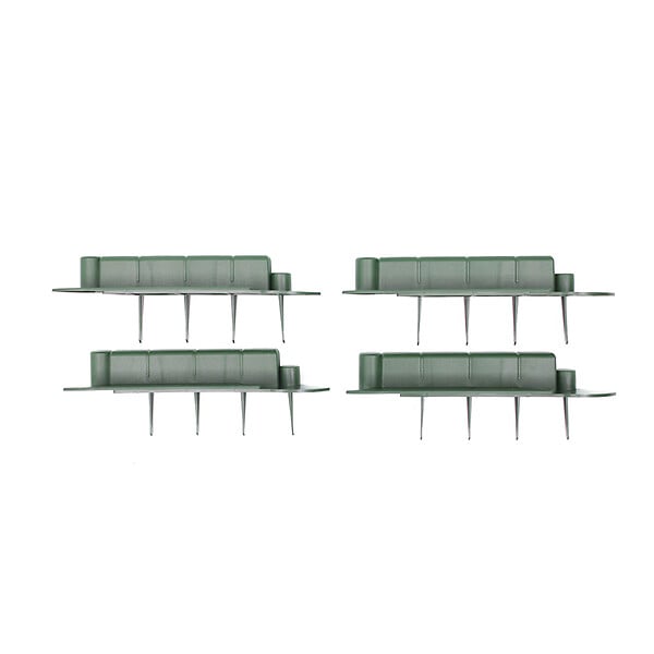 TIMBELA - Bordure De Jardin Décorative En Plastique Vert- 10 M De Long X 6 Cm De Haut - large