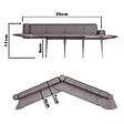 TIMBELA - Bordure De Jardin Décorative En Plastique Marron - 5 M De Long X 6 Cm De Haut - vignette