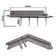 TIMBELA - Bordure De Jardin Décorative En Plastique Marron - 10 M De Long X 6 Cm De Haut - vignette