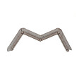 TIMBELA - Bordure De Jardin Décorative En Plastique Marron - 10 M De Long X 6 Cm De Haut - vignette