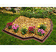 TIMBELA - Bordure De Jardin Décorative En Plastique Marron - 10 M De Long X 6 Cm De Haut - vignette