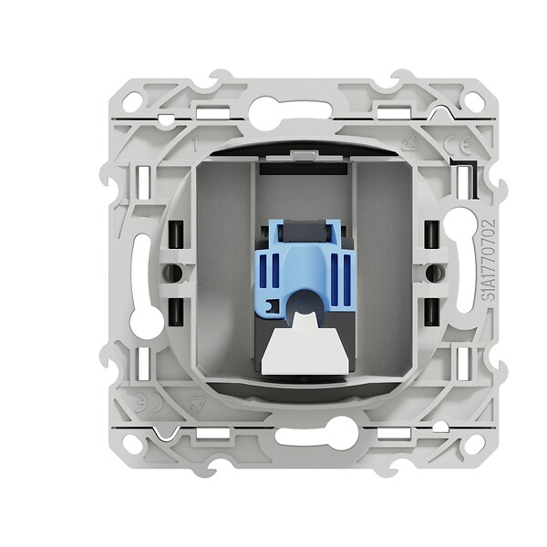SCHNEIDER ELECTRIC - Prise RJ45 Alu Cat 6 STP - Odace - Aluminium - à visser - large