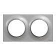 SCHNEIDER ELECTRIC - Plaque alu 2 postes Odace Styl - Aluminium - entraxe 71 mm - vignette