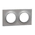 SCHNEIDER ELECTRIC - Plaque alu 2 postes Odace Styl - Aluminium - entraxe 71 mm - vignette
