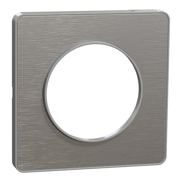 SCHNEIDER ELECTRIC - Plaque finition alu - Odace Touch - Aluminium - 1 poste - large