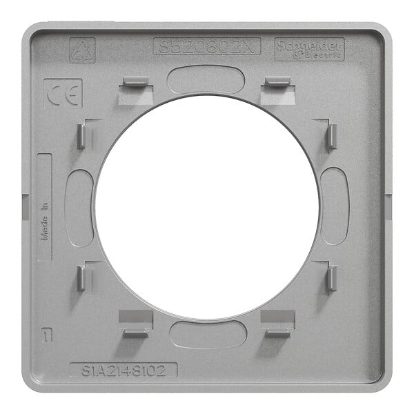 SCHNEIDER ELECTRIC - Plaque finition alu - Odace Touch - Aluminium - 1 poste - large