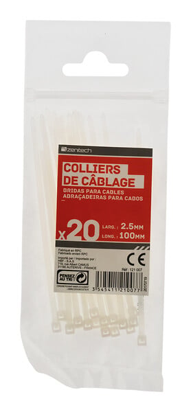 ZENITECH - Colliers de serrage Blanc 98mm - large