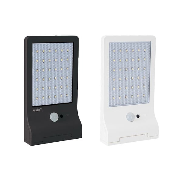 ASLO - Lampe LED Solaire 3W 370 Lumens LI ION 6000K Applique Blanc exterieure avec detecteur de mouvement ASLO - large