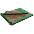 TECPLAST - Bâche de jardin 3 x 5 m Verte et Marron Traitée Anti UV Polyéthylène 250g/m² KZ GARDEN - vignette