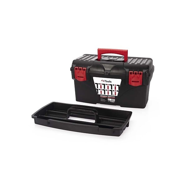 ITOOLS - Pack 5 outils Meuleuse 500W Perceuse 500W Visseuse 12V Scie sauteuse 350W Ponceuse 135W + Boite à outils 18' ITOOLS - large