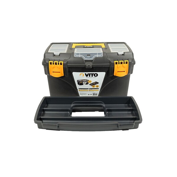 VITO - Perceuse à percussion 600W  + 8 Forets Acier 3 à 10 mm + Boite à outils 18" VITO - large