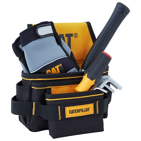 CATERPILLAR - Porte outils 5 poches Sacoche à outils Polyester 600D / PVC CAT - large