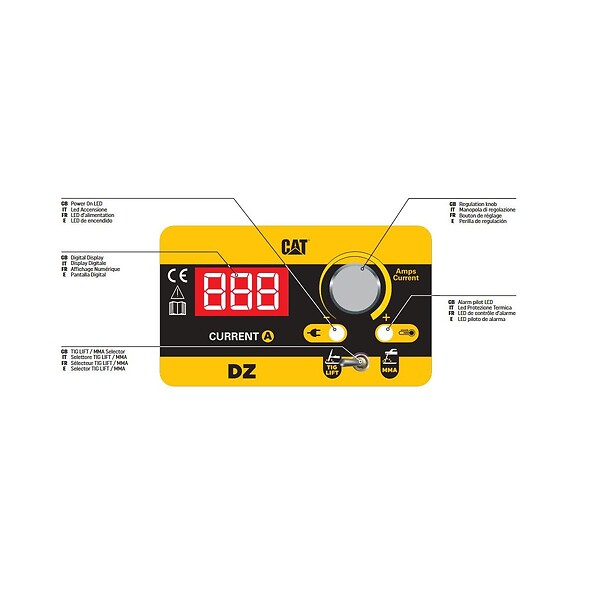CATERPILLAR - Poste à souder inverter 160 Ampères MMA Electrodes basiques rutiles inox fonte et cellulosiques + Sac CAT - large