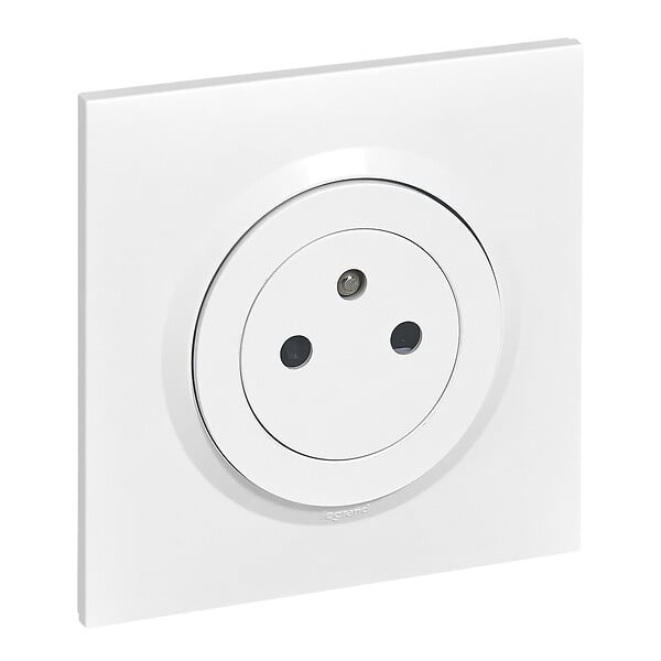 LEGRAND - Prise de courant Dooxie 2P+T - Blanc - Façade affleurante - large