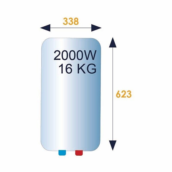 THERMOR - Chauffe-eau électrique Ristretto - 2000W - Sur évier - 15L - 1 personne - Blanc - large