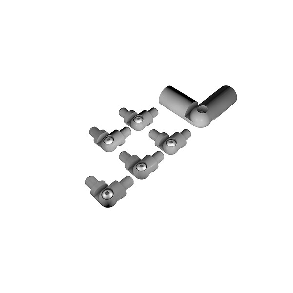 BURGER - Kit angle gris karako pour main courante et tubes - large