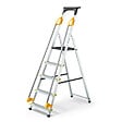 HOSTRÃ–M - Escabeau 5 marches DURAMP sécurisé avec rampes, tablette porte-outils, marchepied pliable aluminium, hauteur plateforme 97cm, garantie 5 ans Hoström - vignette