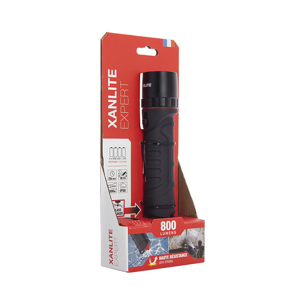 XANLITE - Torche LED étanche - Aluminium - IP68 - 800 lumens - large