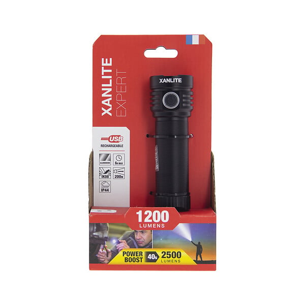 XANLITE - Torche LED rechargeable aluminium - 2500 lm - large