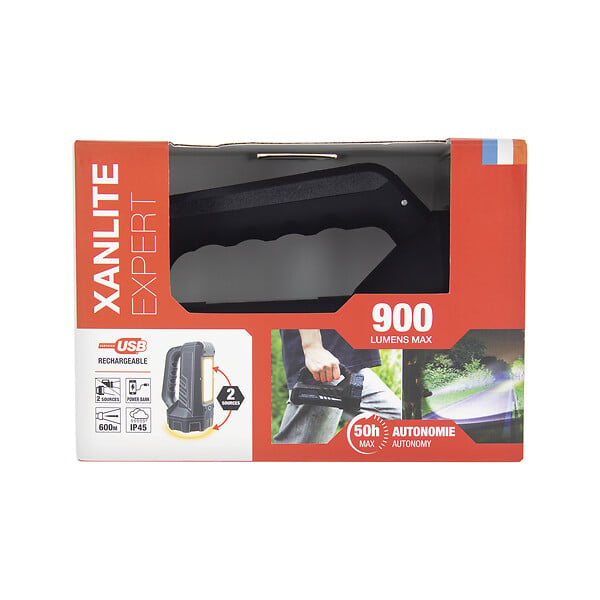 XANLITE - Projecteur LED rechargeable 2000 lm - IP44 - USB-C - large