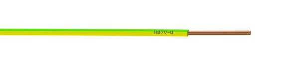 Câble électrique H07VU - 1,5 mm² - Vert et jaune - 100m - large