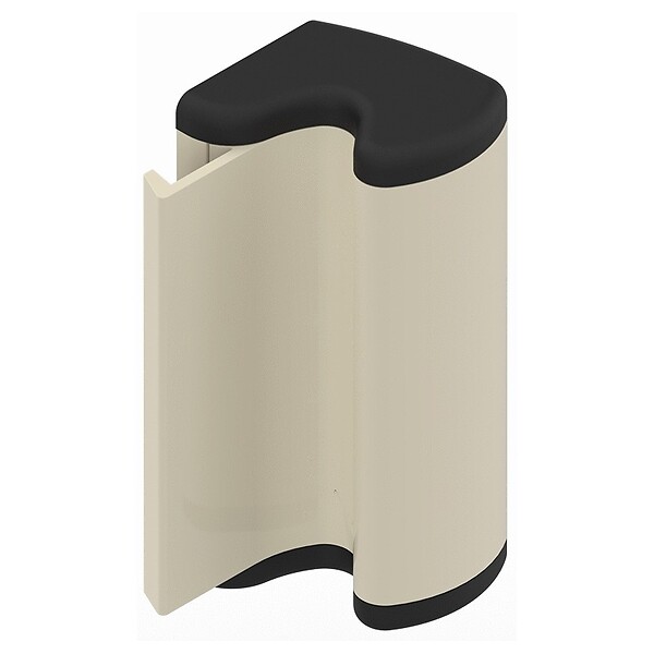 LA CROISEE DS - GACHE 190MM LAQ GR ALU RAL9006 - large