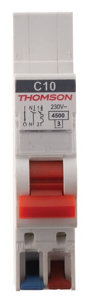 THOMSON - Disjoncteur 1P+N peignable bornes automatiques 10A NF Easy Connect - Thomson - large
