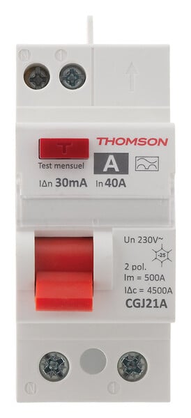 THOMSON - Interrupteur Différentiel 40A/30mA type A NF (EASY CONNECT) - Thomson - large