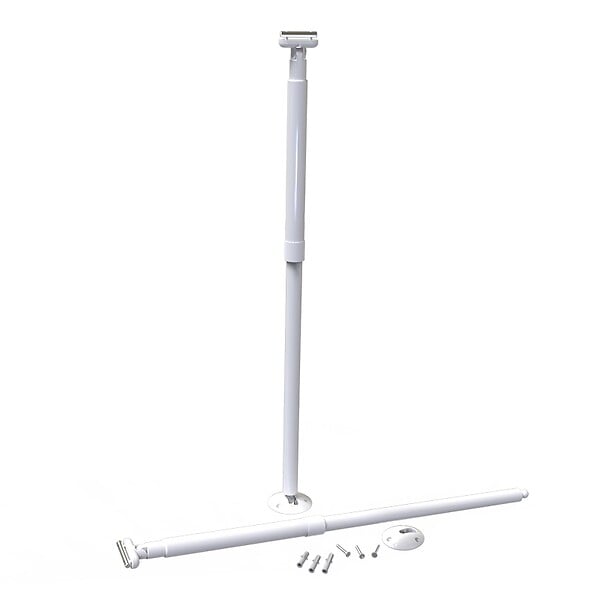 COTE STORE - Poteaux télescopiques pour store banne hauteur 170 à 260 cm - Blanc - large