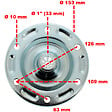 GT MARKET - Bride 1' (33 mm) pour réservoir à pression et surpresseur 24, 50 et 100 litres - vignette