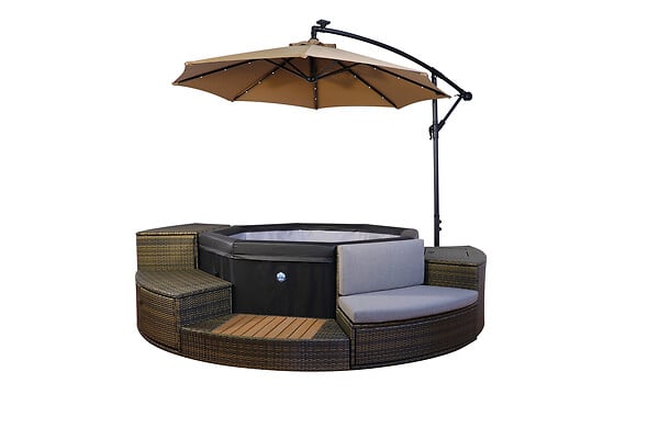 NETSPA - Spa Octopus - Gris - 4-6 pers. - Diam.193xH.73cm - large