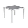 HAPPY GARDEN - Salon de jardin BERGAMO en textilène gris 4 places - aluminium blanc - vignette