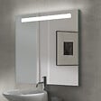 EMUCA - Emuca Miroir de salle de bain Pegasus avec éclairage frontal LED, rectangular 600 x 700 mm, AC 230V 50Hz, 6 W, Aluminium et Verre. - vignette