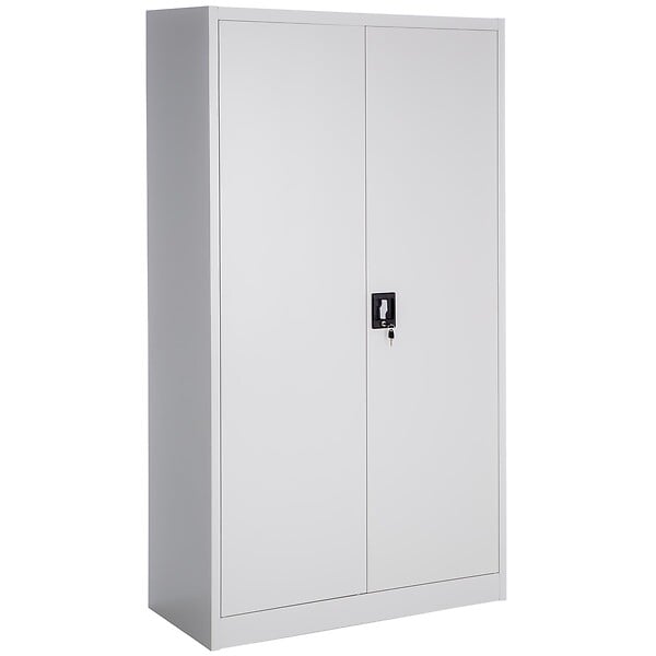 TECTAKE - Vestiaire métallique comprenant 6 casiers et 1 penderie intégrée gris - large