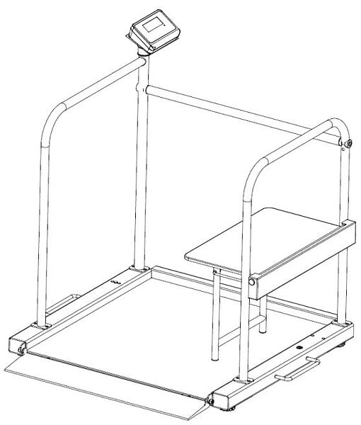 KERN SOHN - Kern - Jeu de barres d'appui avec siège patient rabattable pour fauteuil roulant - MWA-A04 Kern sohn - large