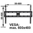 TECTAKE - Support mural TV 32"- 100" fixe noir - vignette