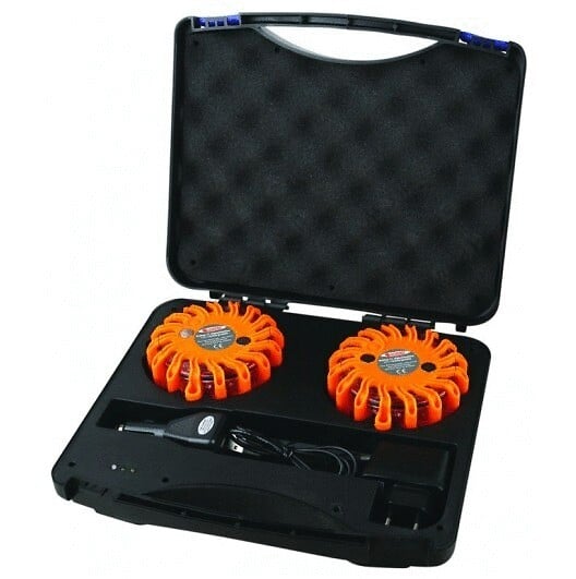 TALIAPLAST - Balises LED (valise 6 pièces) rechargeables + magnétiques - large