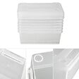 TECTAKE - 24 boîtes de rangement plastique blanc transparent - vignette